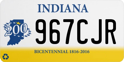 IN license plate 967CJR