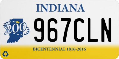 IN license plate 967CLN
