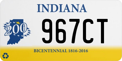 IN license plate 967CT