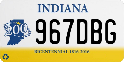 IN license plate 967DBG
