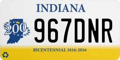 IN license plate 967DNR