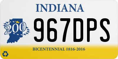 IN license plate 967DPS