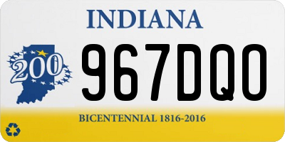 IN license plate 967DQO
