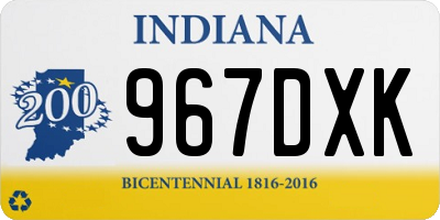 IN license plate 967DXK