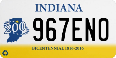 IN license plate 967ENO