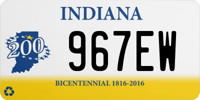 IN license plate 967EW