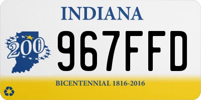 IN license plate 967FFD