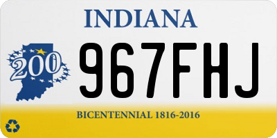 IN license plate 967FHJ