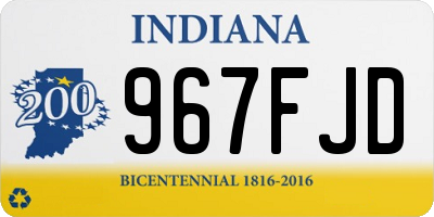 IN license plate 967FJD