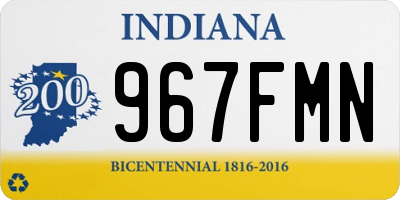 IN license plate 967FMN