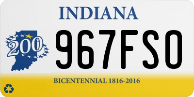 IN license plate 967FSO