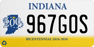IN license plate 967GOS