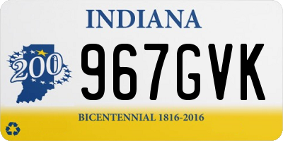 IN license plate 967GVK