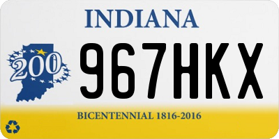 IN license plate 967HKX