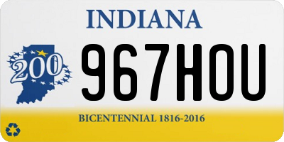 IN license plate 967HOU