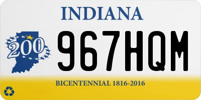 IN license plate 967HQM