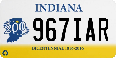 IN license plate 967IAR