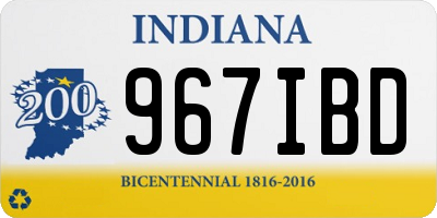 IN license plate 967IBD
