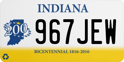 IN license plate 967JEW