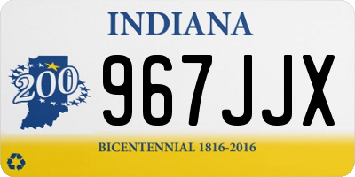IN license plate 967JJX