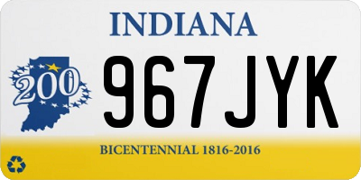 IN license plate 967JYK