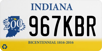 IN license plate 967KBR