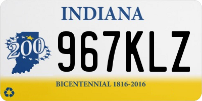 IN license plate 967KLZ