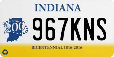IN license plate 967KNS