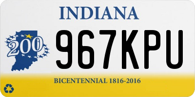 IN license plate 967KPU