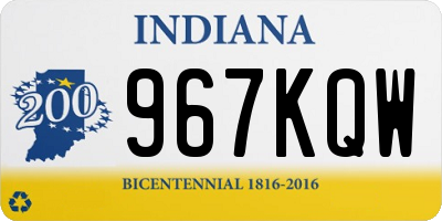 IN license plate 967KQW
