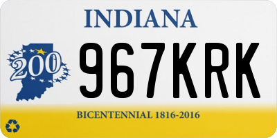 IN license plate 967KRK