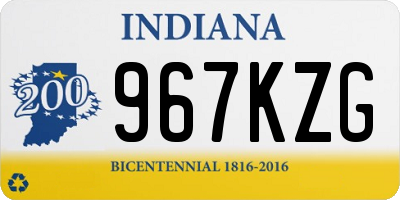 IN license plate 967KZG