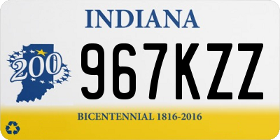 IN license plate 967KZZ