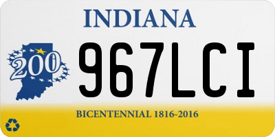 IN license plate 967LCI