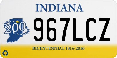 IN license plate 967LCZ