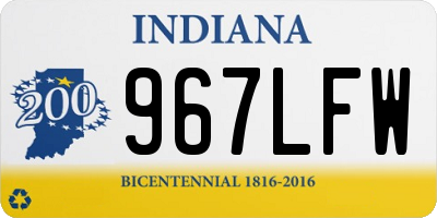 IN license plate 967LFW