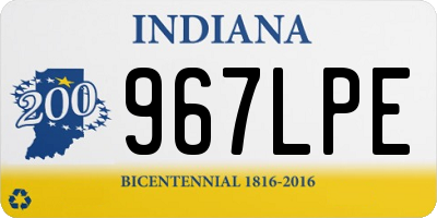IN license plate 967LPE