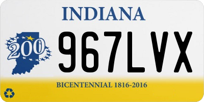 IN license plate 967LVX