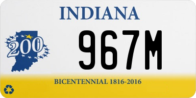 IN license plate 967M