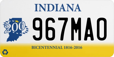 IN license plate 967MAO