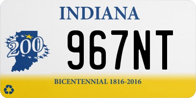 IN license plate 967NT