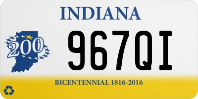 IN license plate 967QI
