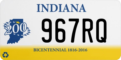 IN license plate 967RQ