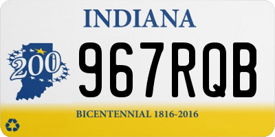 IN license plate 967RQB
