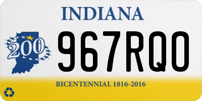 IN license plate 967RQO
