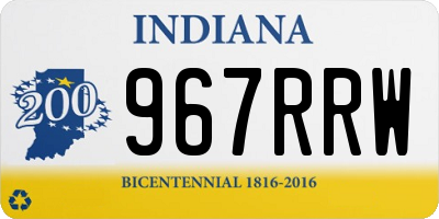 IN license plate 967RRW