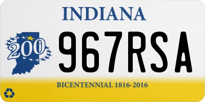 IN license plate 967RSA