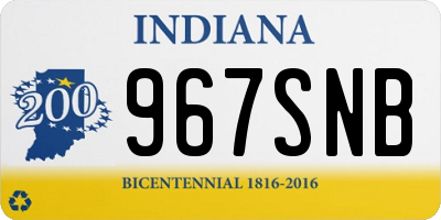 IN license plate 967SNB