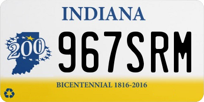 IN license plate 967SRM