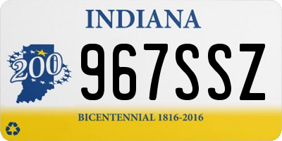IN license plate 967SSZ
